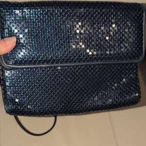 Vintage Whiting And David Navy Blue Purse